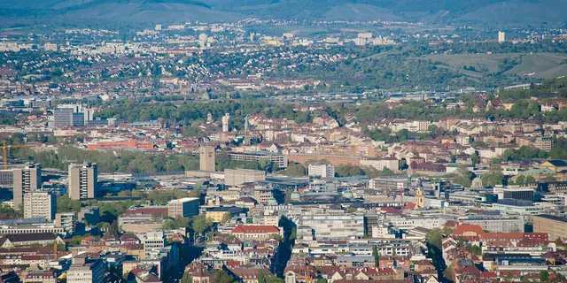 Stuttgart Luftaufnahme Stadt